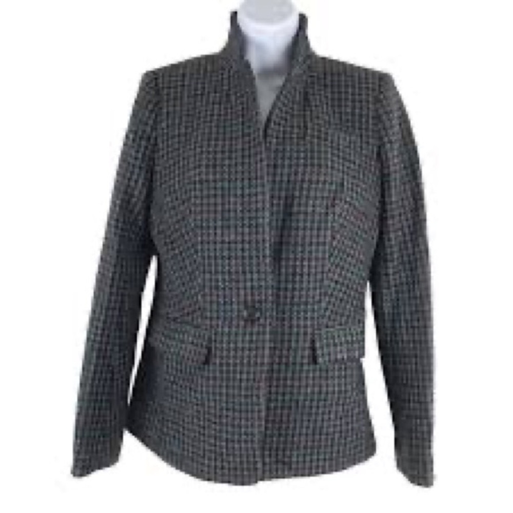 Women's Gray Houndstooth Jacket